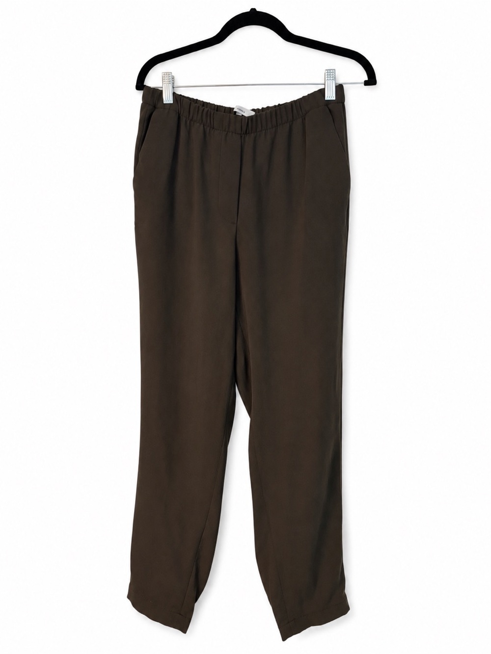VINCE Elastic-Waist Straight-Leg Pants - Olive